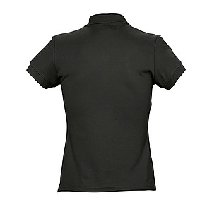 WOMENS POLO SHIRT PASSION, BLACK, M