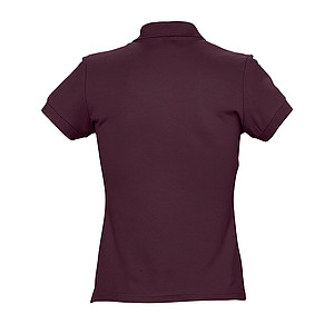 WOMENS POLO SHIRT PASSION, BURGUNDY, M