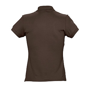 WOMENS POLO SHIRT PASSION, CHOCOLATE, M