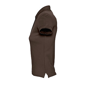 WOMENS POLO SHIRT PASSION, CHOCOLATE, M