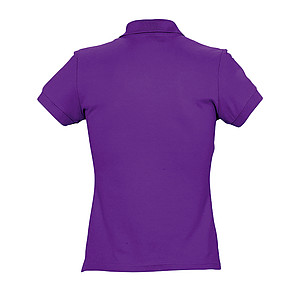 WOMENS POLO SHIRT PASSION, DARK PURPLE, L
