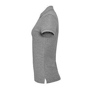 WOMENS POLO SHIRT PASSION, GREY MELANGE 2, L