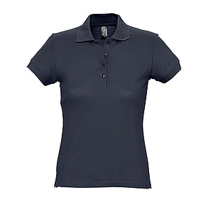 WOMENS POLO SHIRT PASSION, NAVY, L
