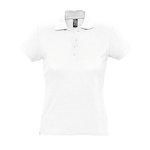 WOMENS POLO SHIRT PASSION, WHITE, L