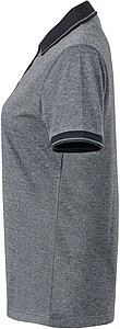 Womens polo T-shirt James Nicholson, black/grey, L