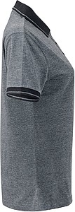 Womens polo T-shirt James Nicholson, black/grey, L