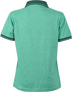 Womens polo T-shirt James Nicholson, green/dark green, L