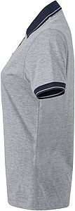 Womens polo T-shirt James Nicholson, grey/navy, L