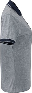 Womens polo T-shirt James Nicholson, grey/navy, L