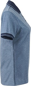 Womens polo T-shirt James Nicholson, light blue/dark blue, L