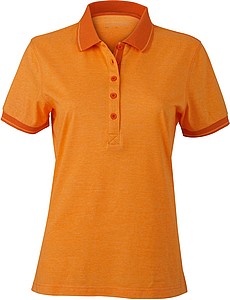 Womens polo T-shirt James Nicholson, orange/dark orange, S