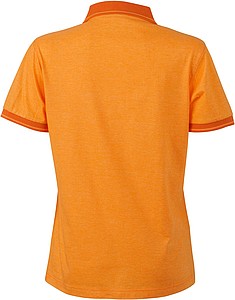 Womens polo T-shirt James Nicholson, orange/dark orange, S