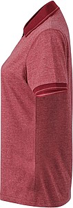 Womens polo T-shirt James Nicholson, red/dark red, L