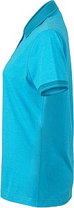 Womens polo T-shirt James Nicholson, tuquise/dark turquise, L