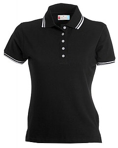 Womens polo T-shirt PAYPER SKIPPER LADY, black/white, S