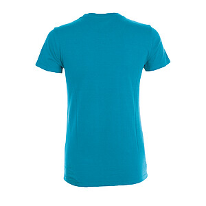 WOMENS ROUND COLLAR T-SHIRT REGENT WOMEN, AQUA, M