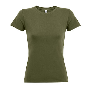 WOMENS ROUND COLLAR T-SHIRT REGENT WOMEN, ARMY, M