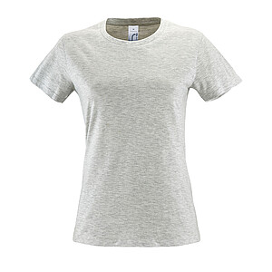 WOMENS ROUND COLLAR T-SHIRT REGENT WOMEN, ASH, S