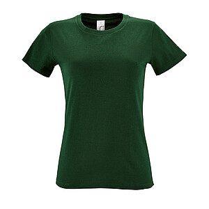WOMENS ROUND COLLAR T-SHIRT REGENT WOMEN, BOTTLE GREEN, S