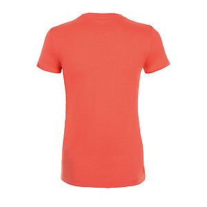 WOMENS ROUND COLLAR T-SHIRT REGENT WOMEN, CORAL, L