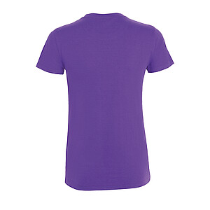 WOMENS ROUND COLLAR T-SHIRT REGENT WOMEN, DARK PURPLE, L