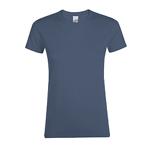 WOMENS ROUND COLLAR T-SHIRT REGENT WOMEN, DENIM, L