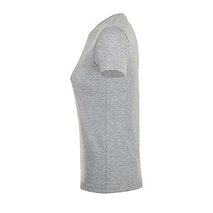 WOMENS ROUND COLLAR T-SHIRT REGENT WOMEN, GREY MELANGE, 3XL