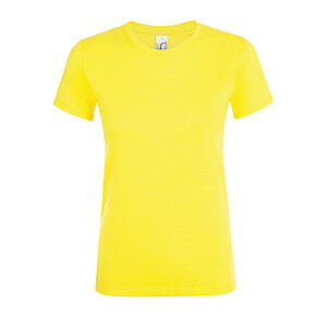 WOMENS ROUND COLLAR T-SHIRT REGENT WOMEN, LEMON, L