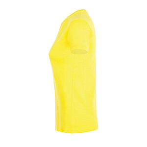 WOMENS ROUND COLLAR T-SHIRT REGENT WOMEN, LEMON, L