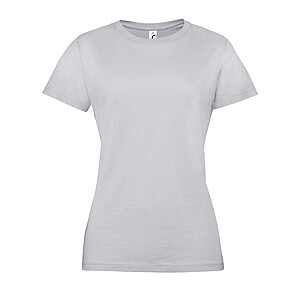 WOMENS ROUND COLLAR T-SHIRT REGENT WOMEN, PURE GREY, L