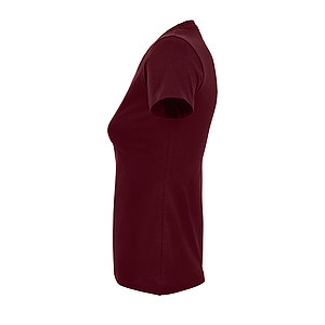 WOMENS ROUND NECK T-SHIRT IMPERIAL WOMEN, BURGUNDY, L
