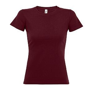 WOMENS ROUND NECK T-SHIRT IMPERIAL WOMEN, BURGUNDY, S