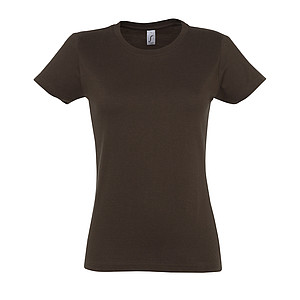 WOMENS ROUND NECK T-SHIRT IMPERIAL WOMEN, CHOCOLATE, XXL