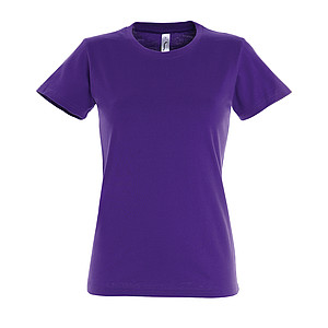 WOMENS ROUND NECK T-SHIRT IMPERIAL WOMEN, DARK PURPLE, L
