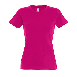 WOMENS ROUND NECK T-SHIRT IMPERIAL WOMEN, FUCHSIA, L