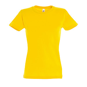 WOMENS ROUND NECK T-SHIRT IMPERIAL WOMEN, GOLD, 3XL