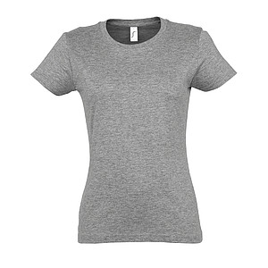 WOMENS ROUND NECK T-SHIRT IMPERIAL WOMEN, GREY MELANGE, 3XL