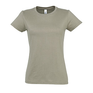 WOMENS ROUND NECK T-SHIRT IMPERIAL WOMEN, KAKI, M