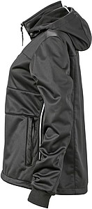 Womens softshell jacket JAMES & NICHOLSON, black/black/white, 2XL