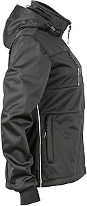 Womens softshell jacket JAMES & NICHOLSON, black/black/white, L
