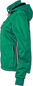 Womens softshell jacket JAMES & NICHOLSON, irish green/navy/white, 2XL