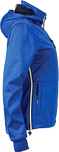 Womens softshell jacket JAMES & NICHOLSON, nautic blue/navy/white, 2XL