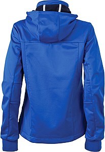 Womens softshell jacket JAMES & NICHOLSON, nautic blue/navy/white, L