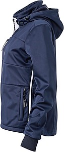 Womens softshell jacket JAMES & NICHOLSON, navy/navy/white, 2XL