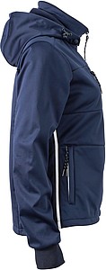 Womens softshell jacket JAMES & NICHOLSON, navy/navy/white, 2XL
