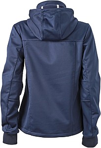 Womens softshell jacket JAMES & NICHOLSON, navy/navy/white, L
