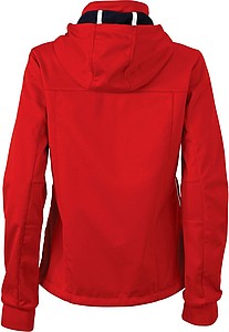 Womens softshell jacket JAMES & NICHOLSON, red/navy/white, 2XL