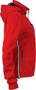 Womens softshell jacket JAMES & NICHOLSON, red/navy/white, L