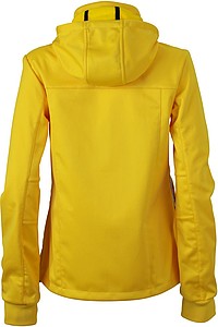 Womens softshell jacket JAMES & NICHOLSON, sun yellow/navy/white, L