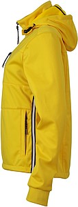 Womens softshell jacket JAMES & NICHOLSON, sun yellow/navy/white, L